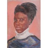 Nöel Coward - Portrait of a Young Woman, 20th Century oil on canvas-board, signed, approx 35.5cm x