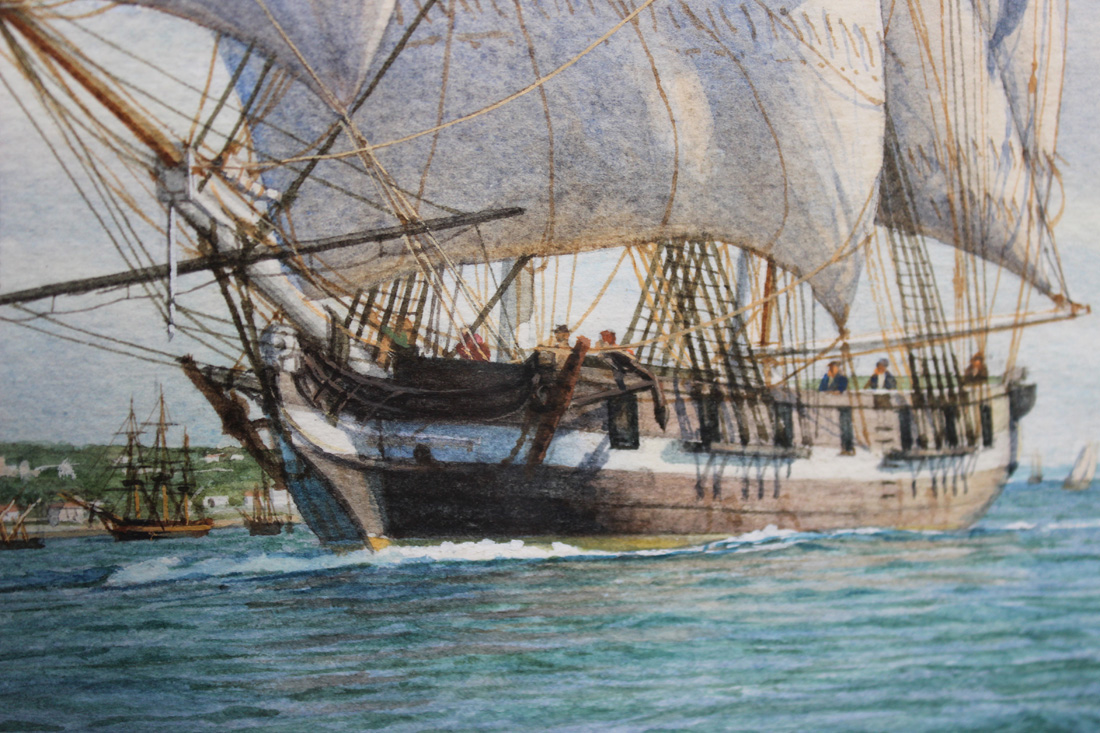 Richard Mark Myers - 'The Duke of Marlborough Packet Sailing from Lisbon', late 20th Century - Image 3 of 5