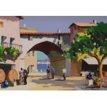 C.R. Doyly-John - 'A Corner at Cap Ferrat (Ville Franche) near Nice', oil on canvas, signed recto,