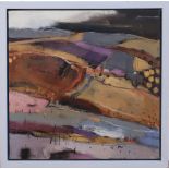 Andy Waite - 'Dark Earth', oil on canvas, signed, titled and dated 2009 verso, approx 51cm x 51cm,