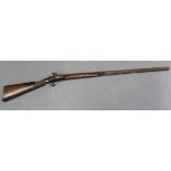 A 26 bore single barrelled percussion sporting gun by Chatfield? (indistinct), converted from