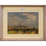 Gyrth Russell - 'Roch Castle, Pembrokeshire', acrylic on board, signed recto, titled verso, approx