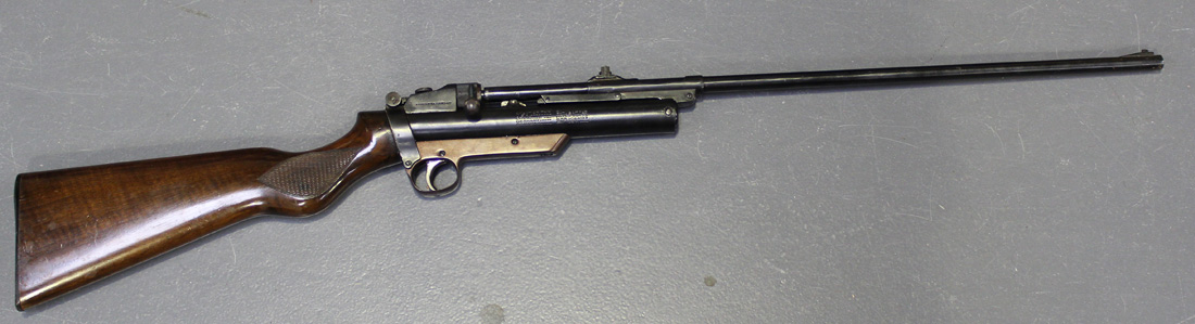 A .22 Webley MkII Service Air Rifle, No. S 6805, with detachable barrel, length approx 64.5cm, blade