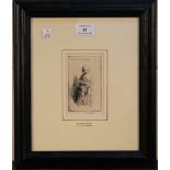 Eileen Soper - 'La Petite Modèle', monochrome etching, circa 1921, signed in pencil, approx 12.5cm x