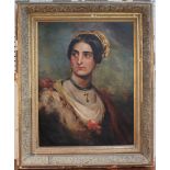 Late 19th Century Spanish School - Bust Length Portrait of a Lady, oil on canvas, approx 64cm x 49.