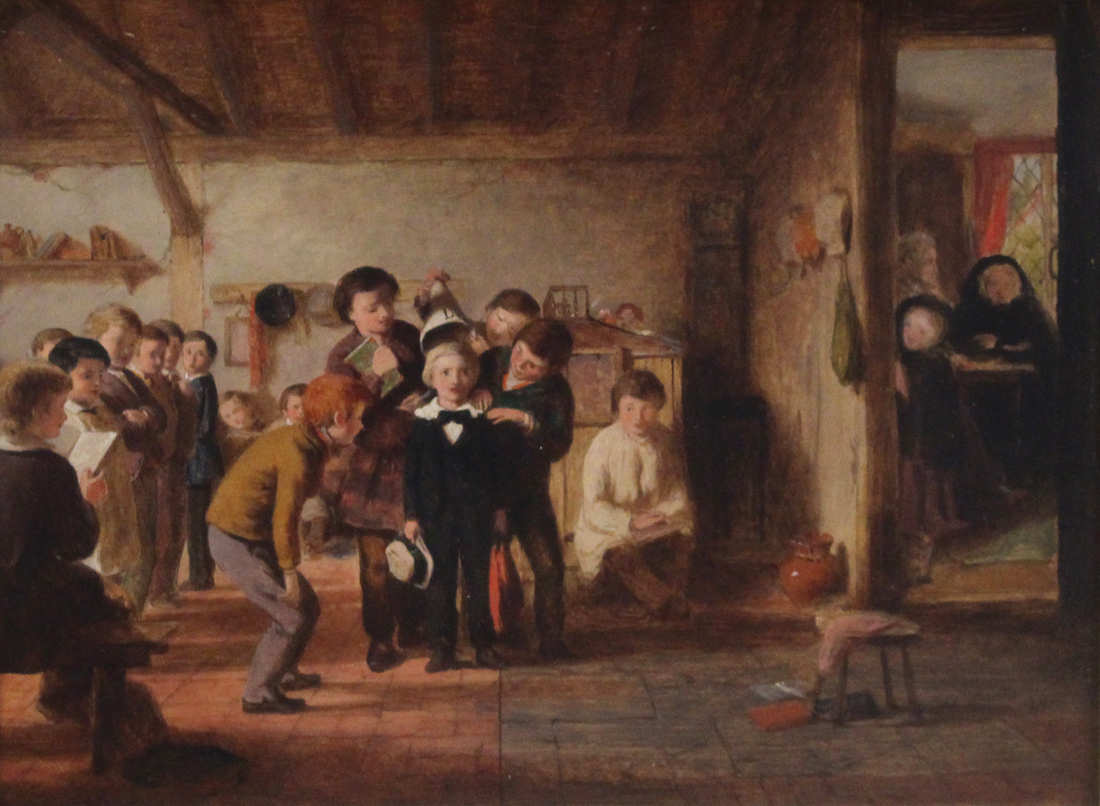 George Smith - Interior View of a Village Schoolroom with a Child about to be crowned with a Dunce's
