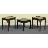 A pair of 20th Century George III style mahogany lamp tables, width approx 49cm (faults), together