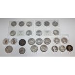 Two sets of five Canada silver dollars 1963-1967, five further Canada silver dollars, various dates,