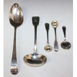 A George III silver Old English pattern tablespoon with bright cut engraved decoration, Newcastle