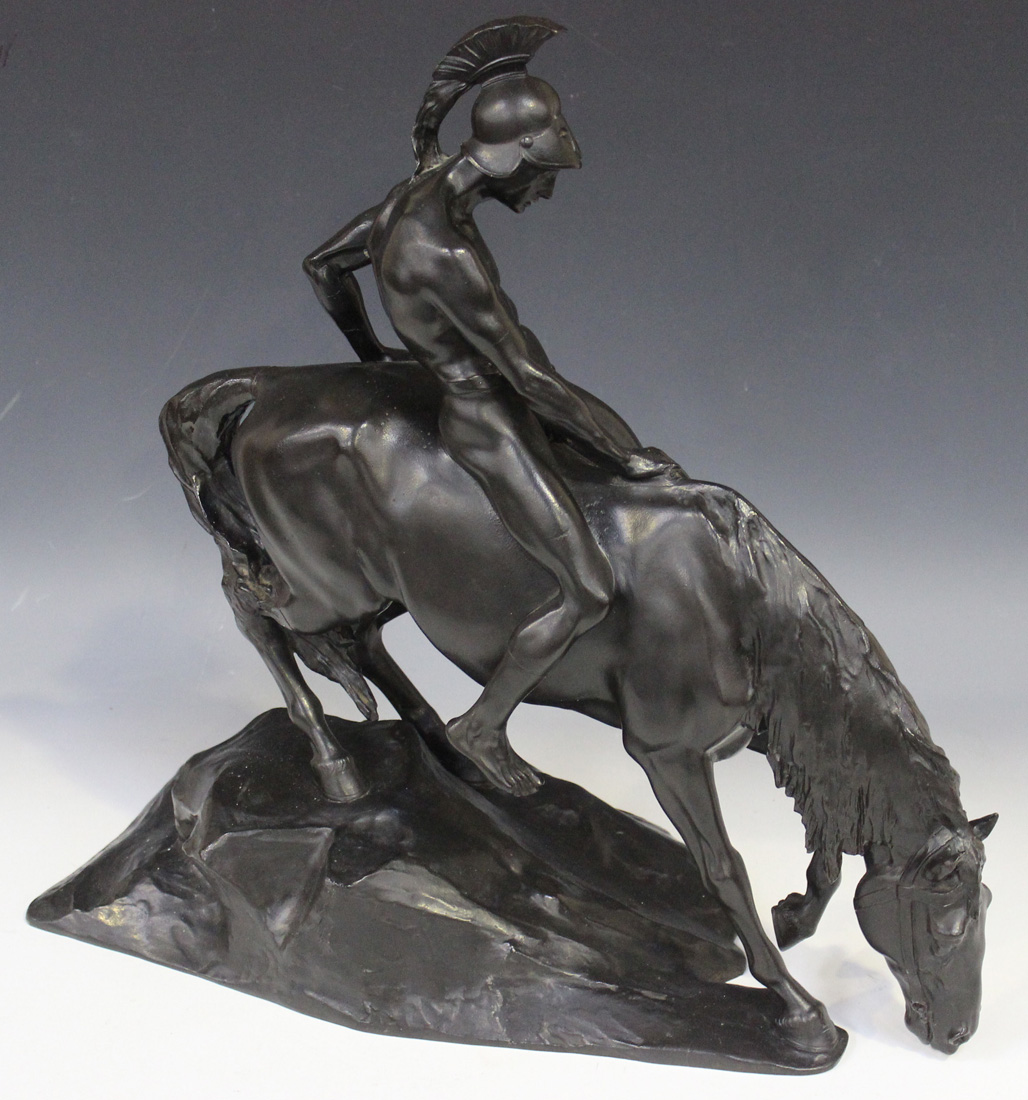 Kurt Hermann Hosaeus - a late 19th/early 20th Century German black patinated cast bronze - Image 3 of 5