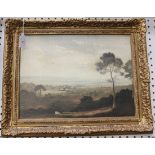 Philip Hugh Padwick - Landscape View, oil on board, signed, approx 29cm x 39.5cm, within a gilt