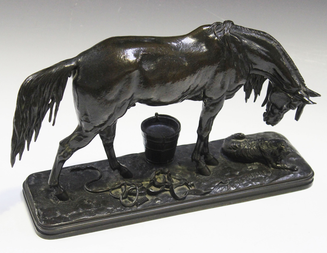 Henri-Alfred Jacquemart - a late 19th Century French dark brown patinated cast bronze equestrian - Image 5 of 5