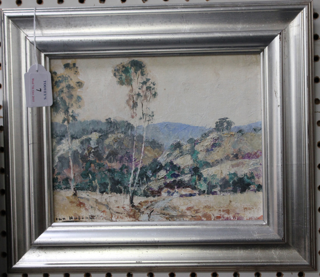 Ian Hassall - 'Blue Mountain Vista (N.S.W. Australia)', oil on board, signed recto, titled and dated