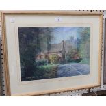 Michael Richardson - 'Hanbury, Worcestershire', pastel, signed and dated 1991 recto, titled label