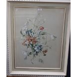 Barbara Crowe - 'Garden Bouquet', watercolour, artist's name and titled to label verso, approx