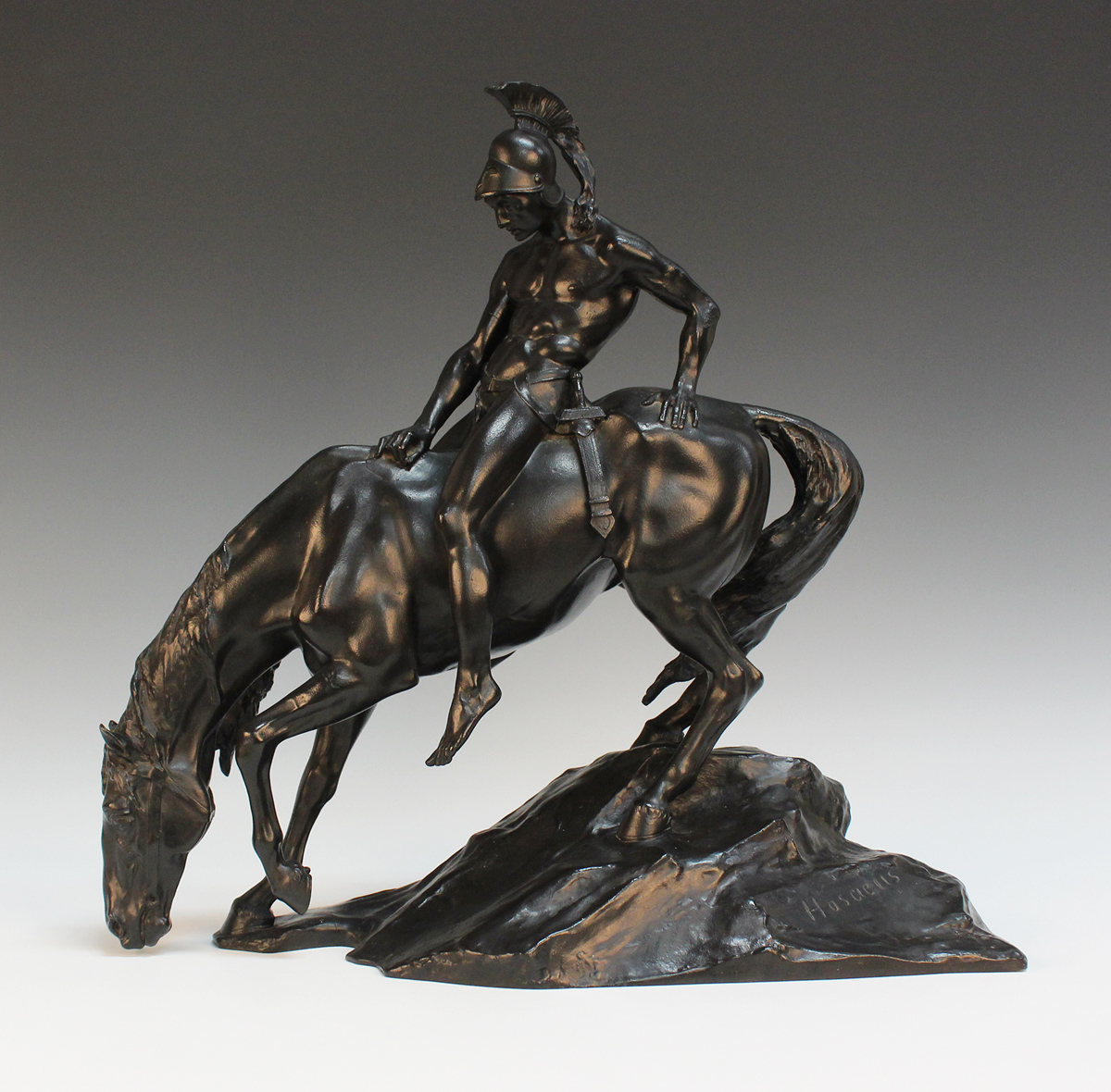 Kurt Hermann Hosaeus - a late 19th/early 20th Century German black patinated cast bronze