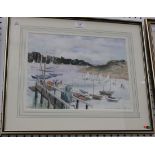British School - 'Bembridge Sailing Club '93', watercolour, indistinctly signed and titled, approx