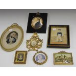 19th Century British School - Oval Miniature Portrait of a Gentleman in Profile, watercolour, approx