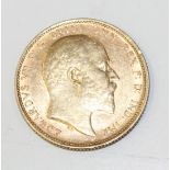 An Edward VII sovereign 1906S.