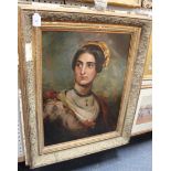 Late 19th Century Spanish School - Bust Length Portrait of a Lady, oil on canvas, approx 64cm x 49.