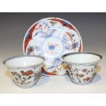 A small group of Chinese and Japanese porcelain teaware, 18th Century, from the Japanese Palace