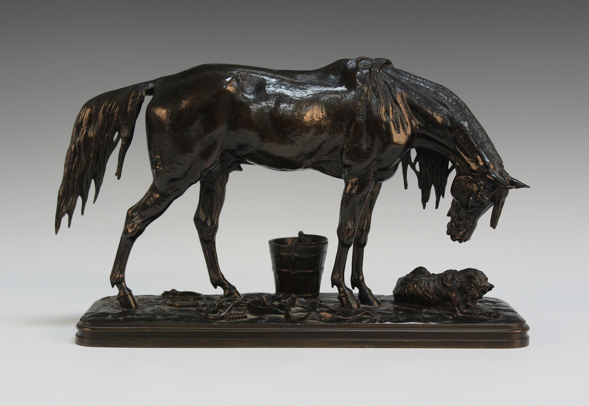 Henri-Alfred Jacquemart - a late 19th Century French dark brown patinated cast bronze equestrian