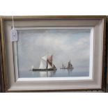 Vavasour Hammond - Sailing Boats in Calm Waters, oil on board, signed, approx 20cm x 30cm, within