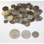 A group of foreign coins, including a Germany two Reichsmark 1925A, a Germany five Reichsmark 1928A,