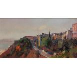 Pier Luigi Baffoni - 'Taormina, Italy', oil on board, signed recto, titled and dated 1985 verso,