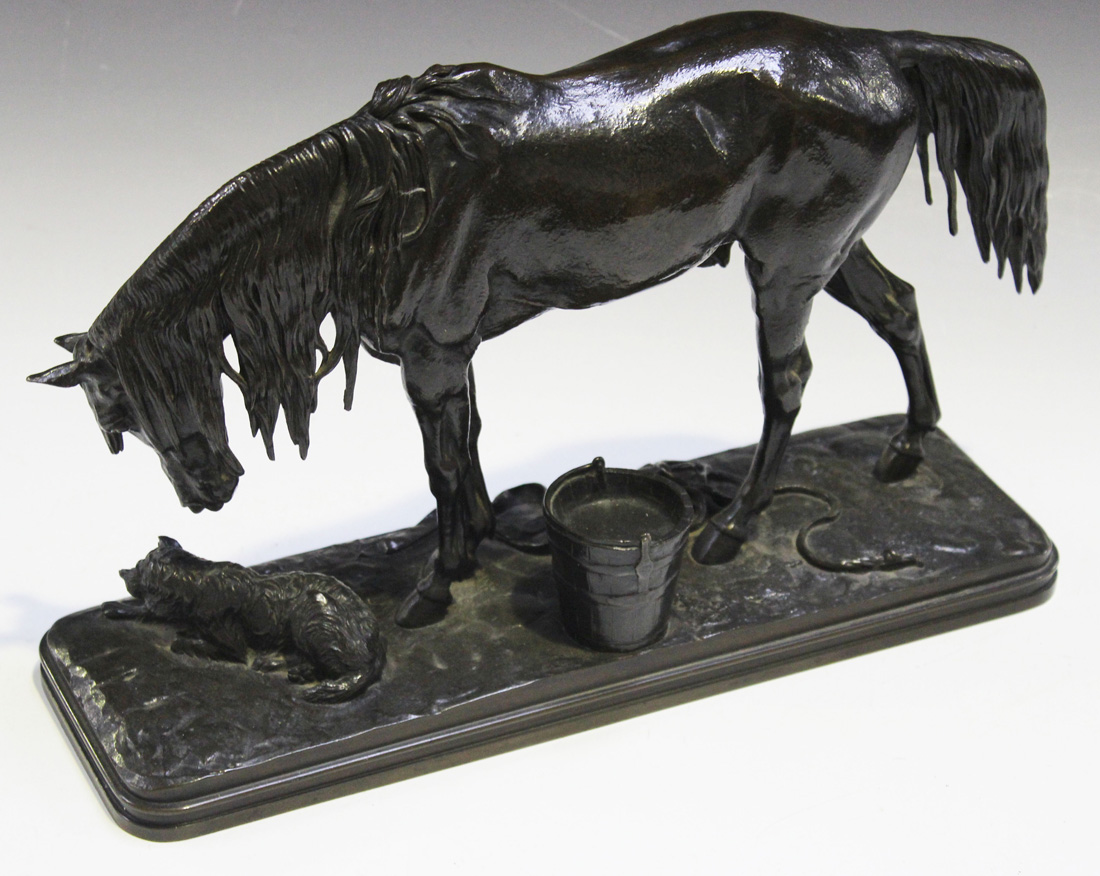 Henri-Alfred Jacquemart - a late 19th Century French dark brown patinated cast bronze equestrian - Image 4 of 5