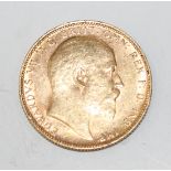 An Edward VII sovereign 1902P.