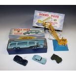 A Dinky Toys No. 582 Pullmore car transporter, boxed, a No. 752 goods yard crane, boxed, a No. 40j