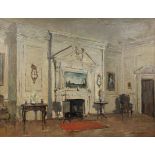 Adrian Hill - 'Interior at Midhurst', oil on canvas, signed recto, titled and dated 1949 verso,