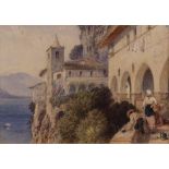 Myles Birket Foster - 'Catalina, Lake Maggiore', late 19th Century watercolour, signed with monogram