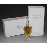 A Baccarat glass Christian Dior 'Miss Dior' perfume bottle, etched 'Baccarat France' to base, height