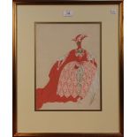 Erté [Romain de Tirtoff] - Venetian Costume for Happy-Go-Lucky', 20th Century gouache, signed in ink