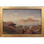 Julius Ehrke - Continental Coastal View, late 19th Century oil on canvas, signed, approx 29.5cm x