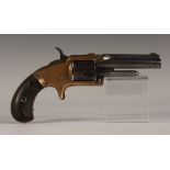 A .30 R.F. Marlin five shot single action revolver, the design based on a Smith & Wesson No.1,