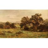 Robert Gallon - 'Summer Time, Surrey', late 19th Century oil on canvas, signed recto, titled label