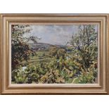 Peter Iden - 'Arun Valley from Burpham', 20th Century oil on canvas, signed recto, titled label