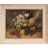 S. Thomas - Still Life Study of Fruit and Flowers, oil on canvas, signed and dated 31/1/66, approx