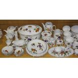 A large collection of Royal Worcester 'Evesham' pattern dinner wares, including tureens and