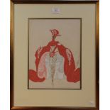 Erté [Romain de Tirtoff] - 'Venetian Costume for Happy-Go-Lucky', 20th Century gouache, signed in