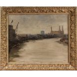 Robert Atwood Beaver - 'Battersea', oil on canvas, signed recto, titled label verso, approx 57cm x