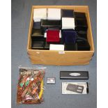 A quantity of various jewellery boxes, a set of scales, a Diamond Wizard and a jeweller's loop,