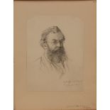 Frederick Bacon Barwell - 'Sketch of Sir M.D. Wyatt (from life)', pencil, signed, titled and