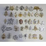 A collection of one hundred and thirty-two anodized cap badges, mainly infantry, some cavalry,