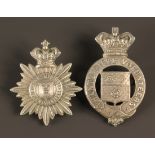 A Victorian Hants Rifle Volunteers forage cap badge, together with a Victorian 2nd Hampshire Rifle