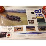A book and a large poster relating to the Land Speed Record - artwork on the poster by Michael