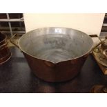 Copper preserving pan (with pouring lip)
